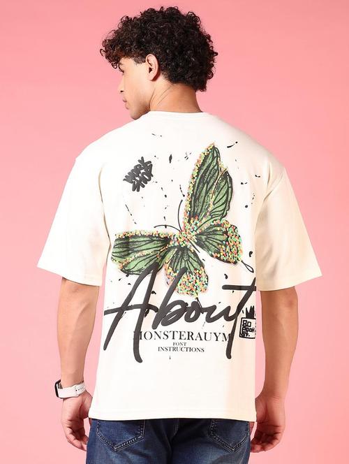 men front & back print short sleeves t-shirt - 21749843 - Very Small Image - 1