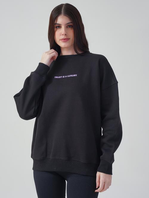 women printed long sleeve oversized sweatshirt - 21764131 - Very Small Image - 1