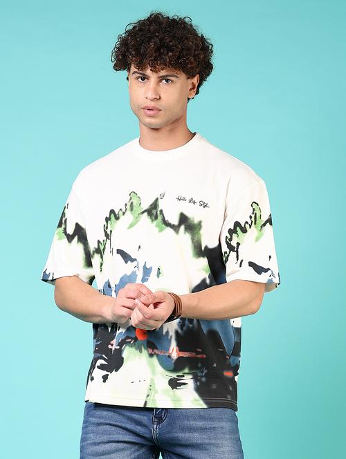 men round neck printed t-shirt - 21765669 - Very Small Image - 1