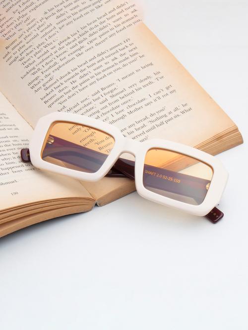 ted smith unisex light brown premium italian acetate sunglasses with polarized lenses. - 21766355 - Very Small Image - 1