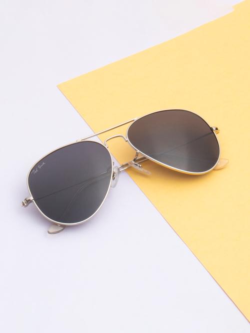 ted smith unisex black premium metal sunglasses with polarized lenses. - 21766367 - Very Small Image - 1