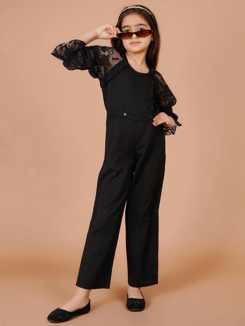 girls lace detailed full length jumpsuit  - 21766636 - Very Small Image - 1