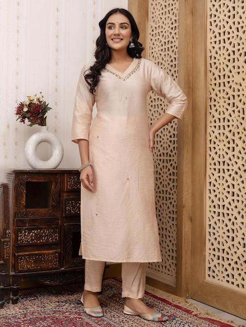 women three quarter sleeve straight kurta - 21785545 - Very Small Image - 1