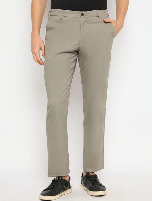 men solid mid rise casual chinos - 21790967 - Very Small Image - 1