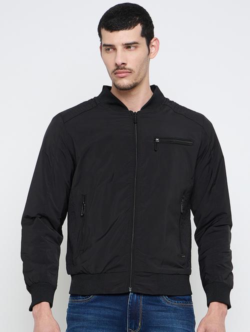 men henley neck long sleeves bomber jacket - 21839924 - Very Small Image - 1