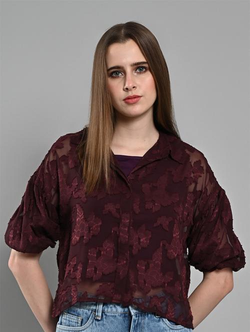 women self designed collared shirt - 21840713 - Very Small Image - 1