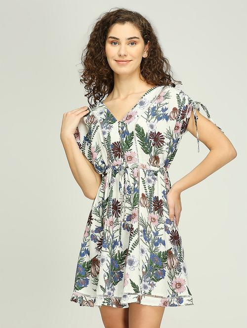 women printed short sleeves a-line dress - 21840917 - Very Small Image - 1