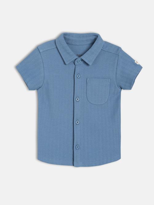 boys solid short sleeve regular fit shirt - 21841079 - Very Small Image - 1