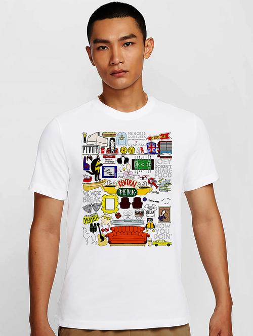 men white round neck regular fit t-shirt - 21841653 - Very Small Image - 1