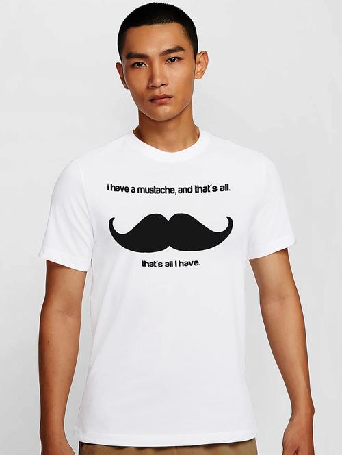 men white round neck regular fit t-shirt - 21841818 - Very Small Image - 1