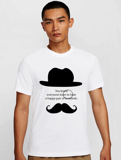 men white round neck regular fit t-shirt - 21841989 - Very Small Image - 1