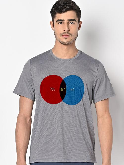 men grey round neck regular fit t-shirt - 21842827 - Very Small Image - 1