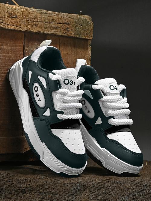 boys bottle green lace up sneaker - 21842895 - Very Small Image - 1