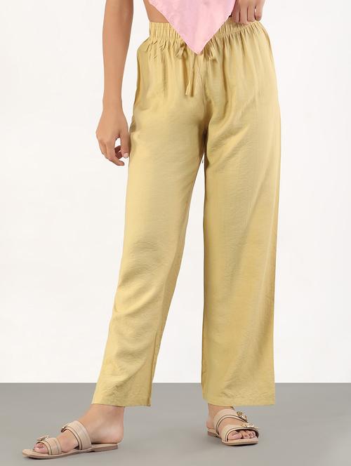 women solid mid rise straight trouser - 21843153 - Very Small Image - 1
