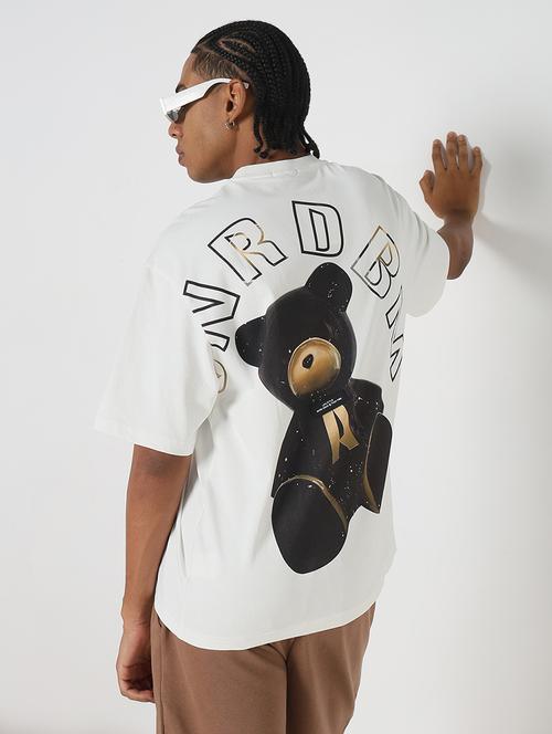 men front & back print round neck regular fit t-shirt - 21843271 - Very Small Image - 1