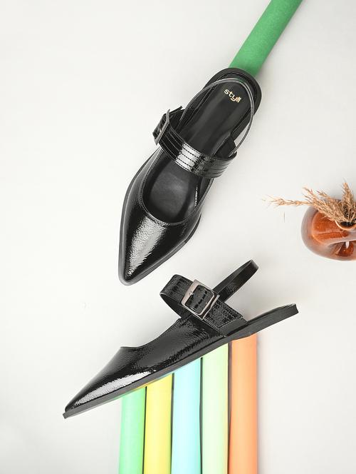 women black back strap flats  - 21844115 - Very Small Image - 1