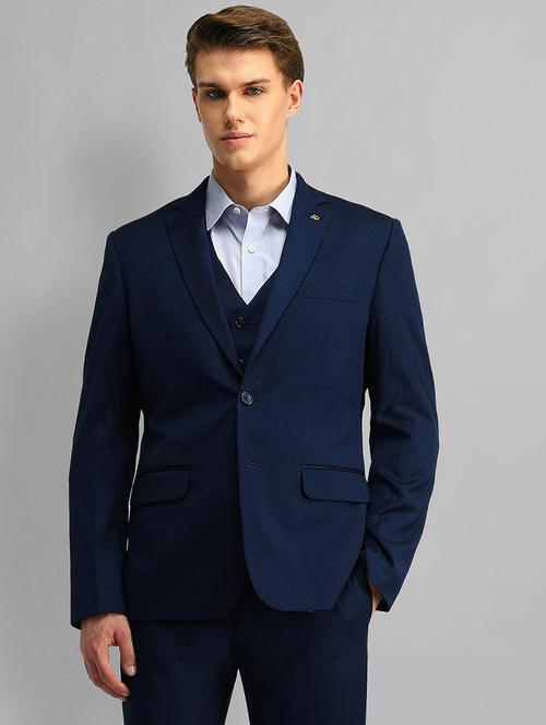 men solid long sleeve single breasted suit - 21844670 - Very Small Image - 1