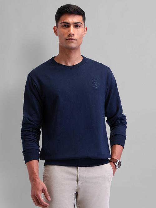 men solid long sleeve slim fit sweatshirt - 21844817 - Very Small Image - 1