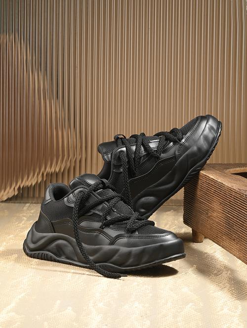 women black lace up sneaker - 21853536 - Very Small Image - 1