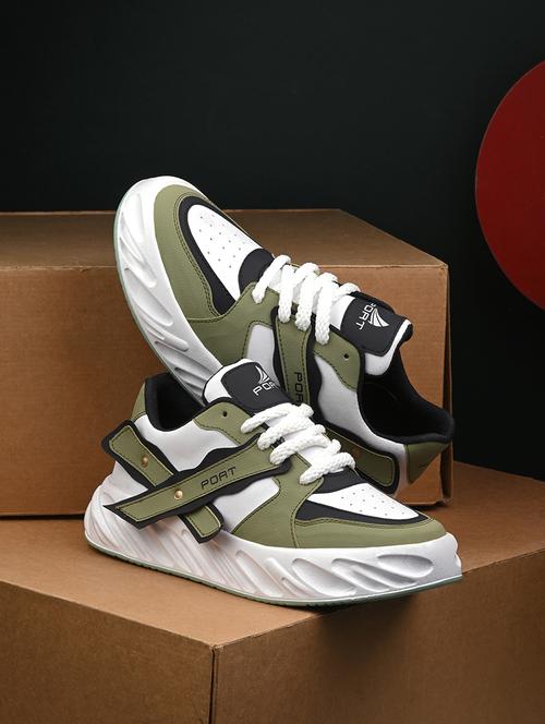 men olive lace up sneaker - 21853544 - Very Small Image - 1