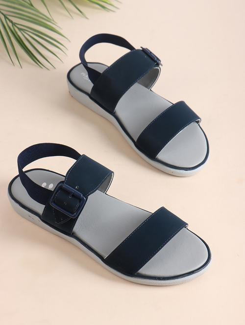 women navy blue back strap sandal - 21853751 - Very Small Image - 1