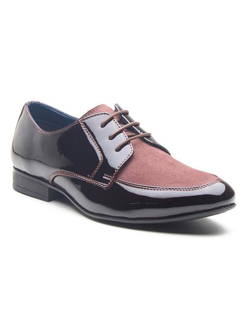 men maroon lace-up derby - 21854952 - Very Small Image - 1