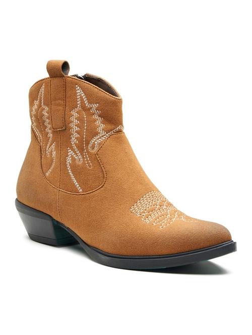 women tan ankle length boot - 21854959 - Very Small Image - 1