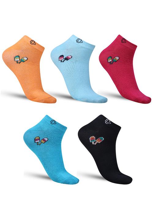 women pack of 5 ankle length sock - 21863534 - Very Small Image - 1