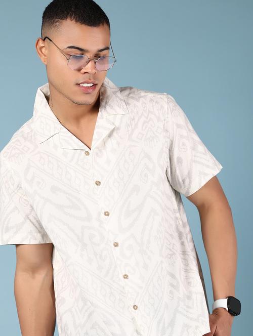 men printed short sleeve regular fit casual shirt - 21873874 - Very Small Image - 1