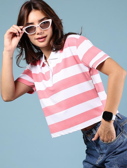 pink cotton regular tshirt - 21874231 - Very Small Image - 1