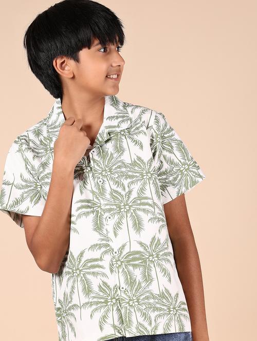 boys tropical printed short sleeve casual shirt - 21874382 - Very Small Image - 1