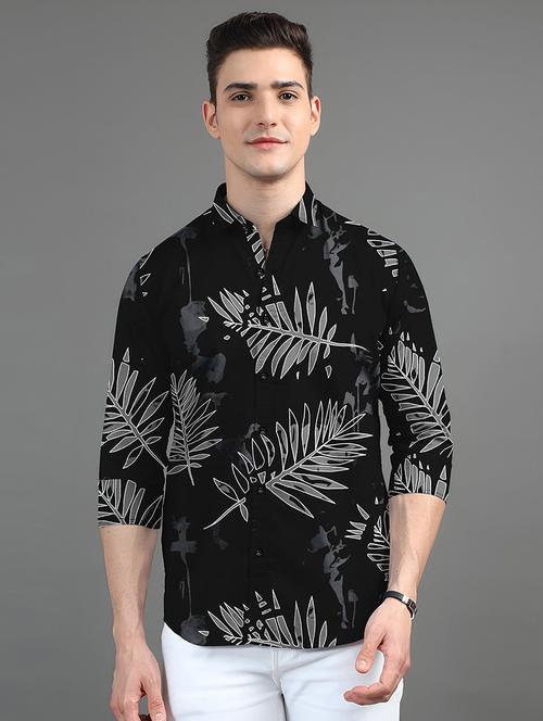 men printed long sleeves casual shirt - 21874555 - Very Small Image - 1