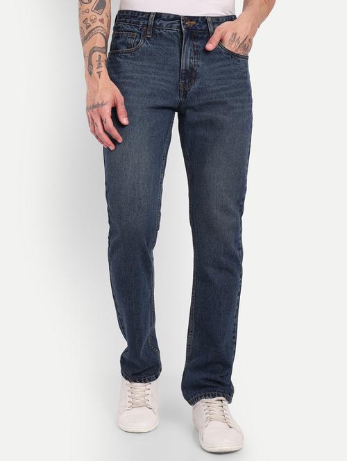 men blue washed regular fit jean - 21876793 - Very Small Image - 1