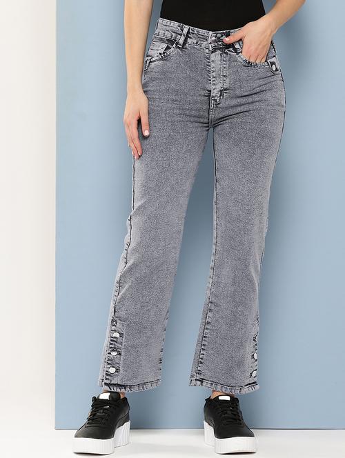 women solid mid rise bootcut jean - 21880986 - Very Small Image - 1