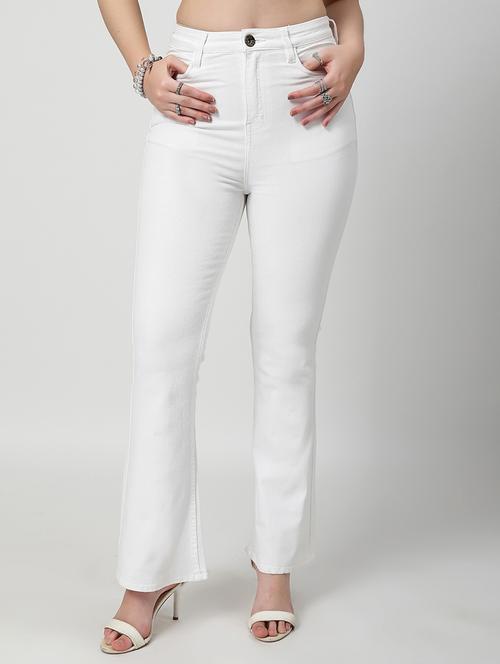 women solid high rise bootcut jean - 21881551 - Very Small Image - 1