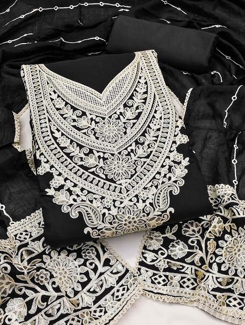 women embroidered unstitched suit set - 21887972 - Very Small Image - 1