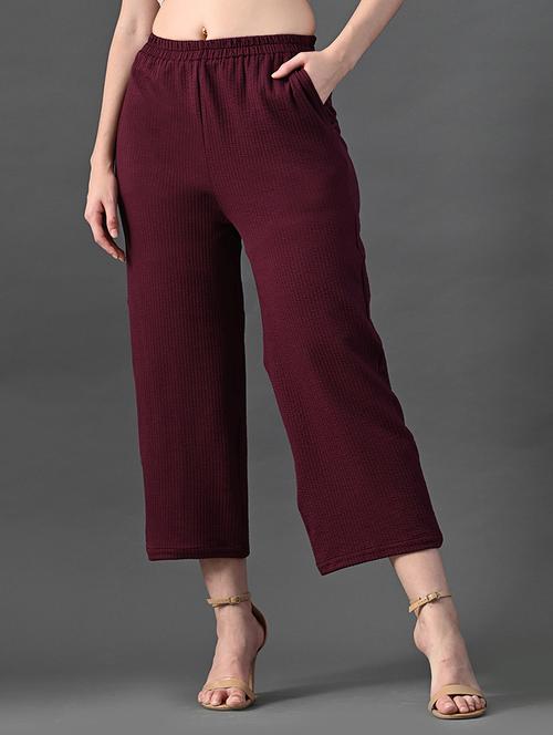Women Solid High Rise Culottes - 21899156 - Very Small Image - 1