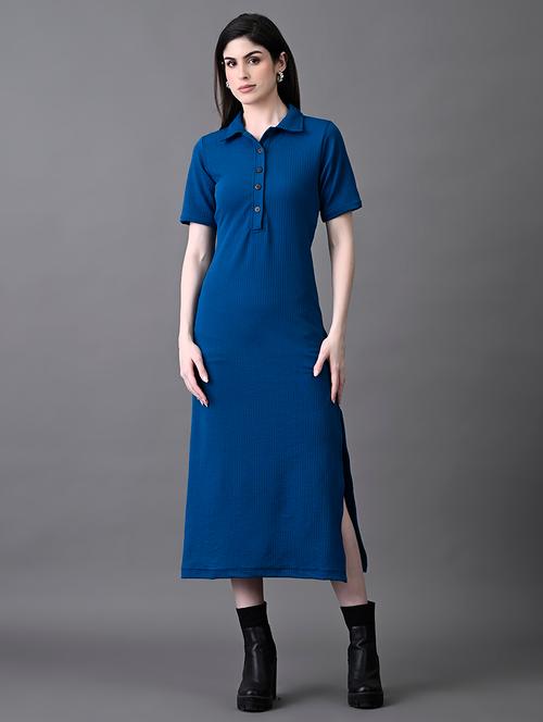 women solid collared sheath dress - 21899166 - Very Small Image - 1