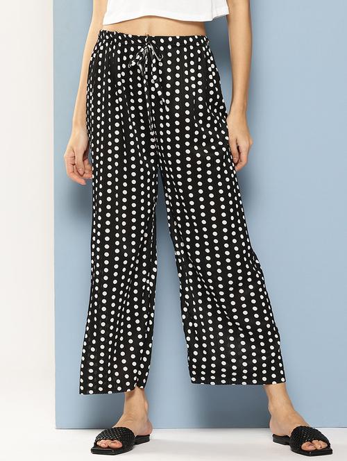 women printed mid rise ankle length straight palazzo - 21901184 - Very Small Image - 1