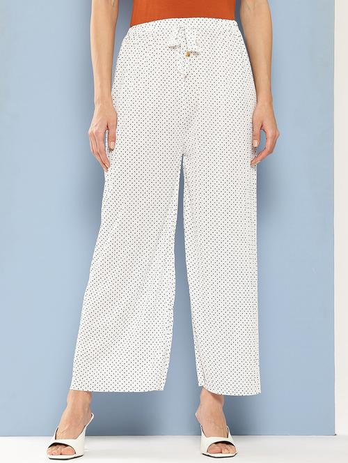 women printed mid rise ankle length straight palazzo - 21901226 - Very Small Image - 1