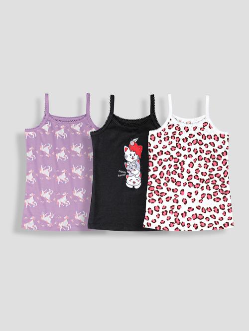girls pack of 3 printed innerwear slip - 21901340 - Very Small Image - 1