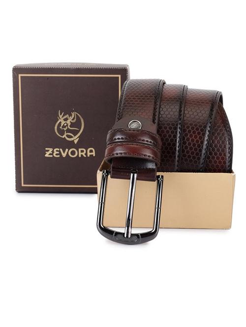 men brown textured belt - 21904630 - Very Small Image - 1