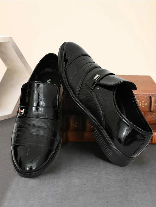 men black slip on formal shoes - 21906055 - Very Small Image - 1