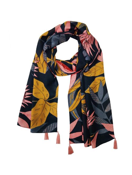 women tropical printed scarf - 21908328 - Very Small Image - 1