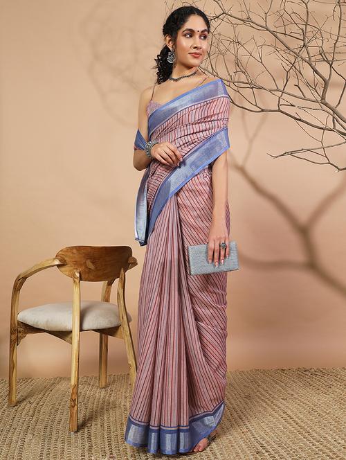 women printed casual wear saree with blouse - 21911860 - Very Small Image - 1