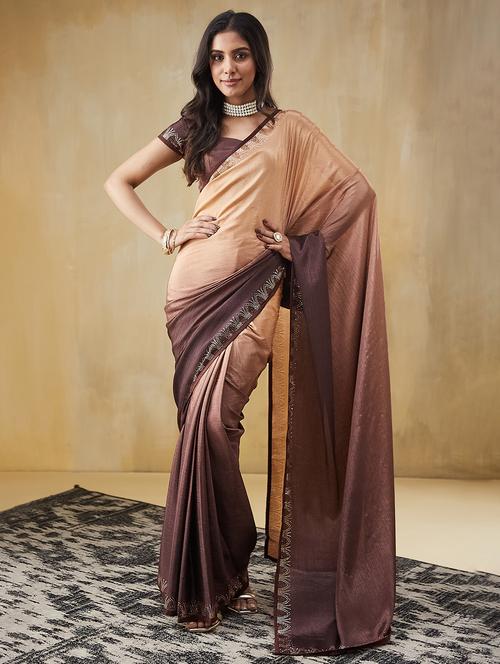 women ombre ready to wear saree with blouse - 21911923 - Very Small Image - 1
