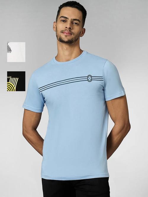 men pack of 3 printed round neck t-shirt - 21913164 - Very Small Image - 1