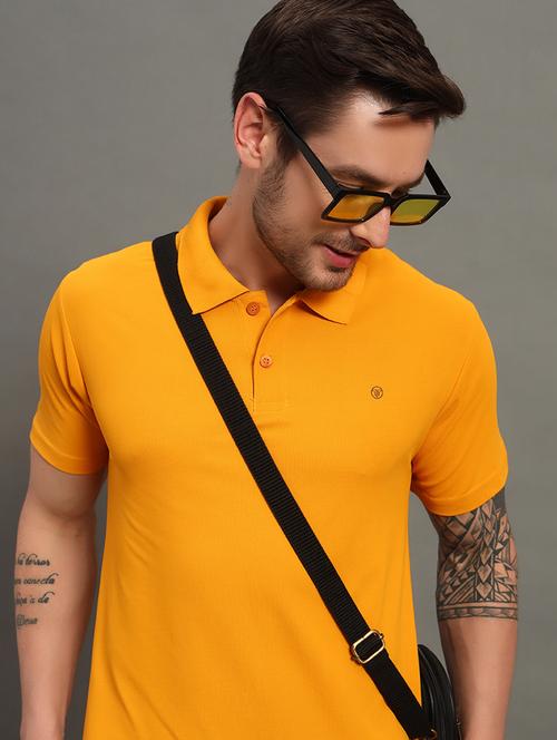 men solid short sleeve regualr fit polo t-shirt - 21915436 - Very Small Image - 1
