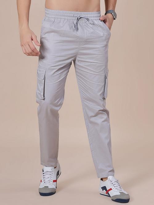 men solid mid rise regular fit cargo - 21916895 - Very Small Image - 1