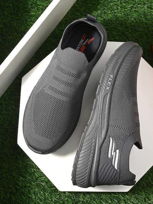 men grey solid slip on sport shoe - 21918846 - Very Small Image - 1